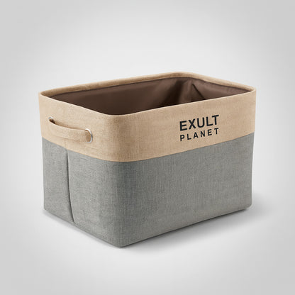 Eco-Friendly Blue Beige Rectangular Storage Baskets for Home Organization