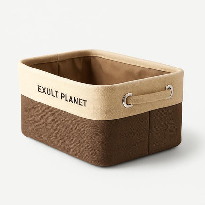 Eco-Friendly Blue Beige Rectangular Storage Baskets