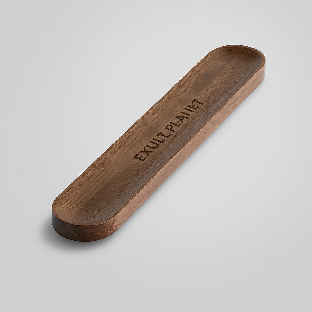 Eco-Friendly Walnut Storage Box for iPad and Stylus