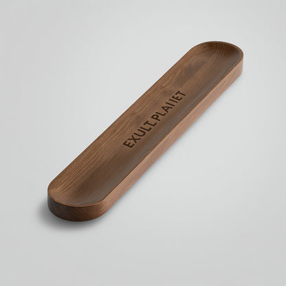 Eco-Friendly Walnut Storage Box for iPad and Stylus