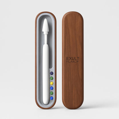 Eco-Friendly Walnut Storage Box for iPad & Stylus