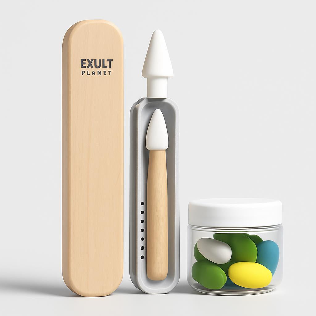 Eco-Friendly Walnut Storage Box for iPad & Stylus