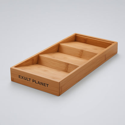 Bamboo Spice Rack Drawer Insert - Eco-Friendly Kitchen Organizer