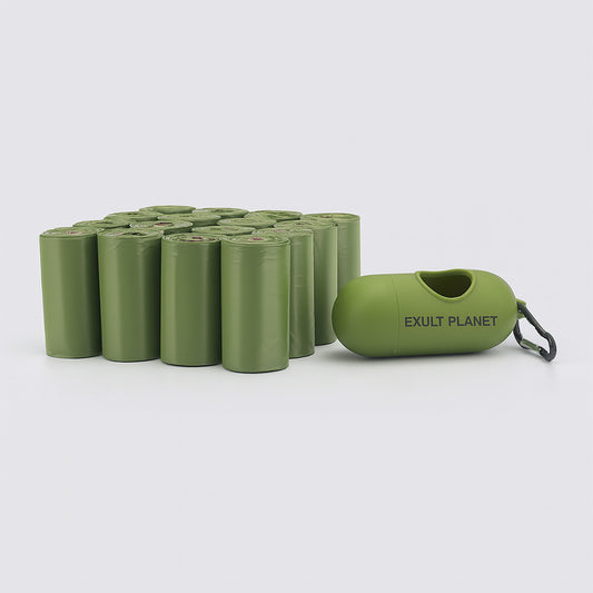Eco-Friendly Pet Waste Bags with Dispenser - Biodegradable & Convenient