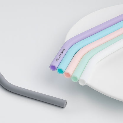 Eco-Friendly Silicone Folding Baby Bottles with Straw for Babies