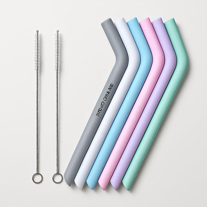 Eco-Friendly Silicone Folding Baby Bottles with Straw