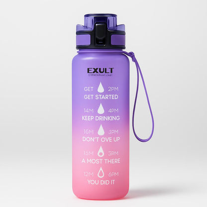 Hydration Time-Marker Water Bottle - Eco-Friendly & BPA-Free