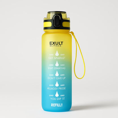 Hydration Time-Marker Water Bottle - Eco-Friendly & BPA-Free