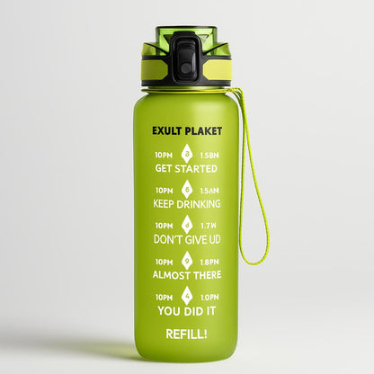 Hydration Time-Marker Water Bottle - Eco-Friendly & BPA-Free