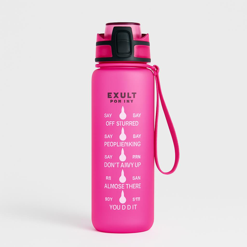 Hydration Time-Marker Water Bottle - Eco-Friendly & BPA-Free