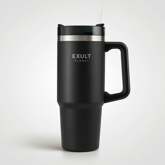 Insulated Travel Mug with Handle - Eco-Friendly