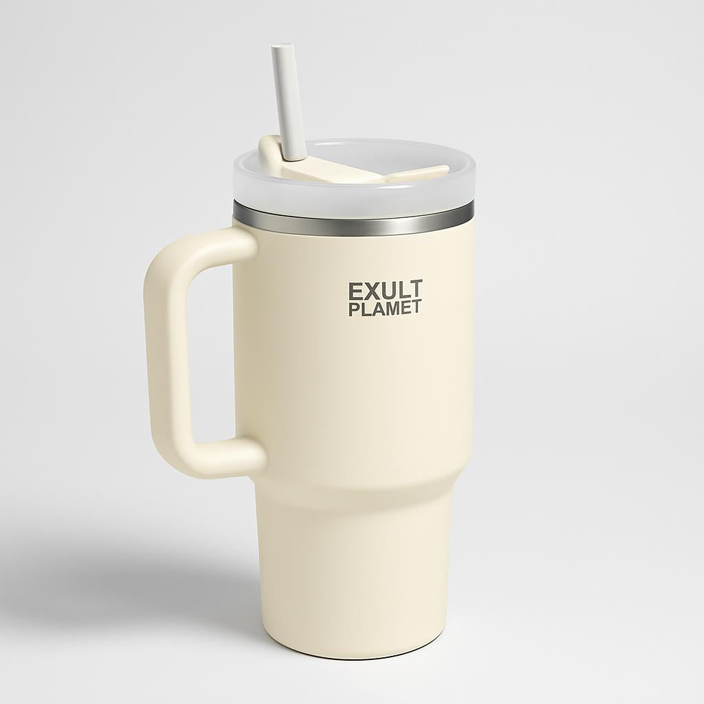 Insulated Travel Mug with Handle - Eco-Friendly