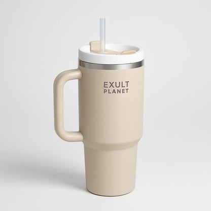 Insulated Travel Mug with Handle - Eco-Friendly