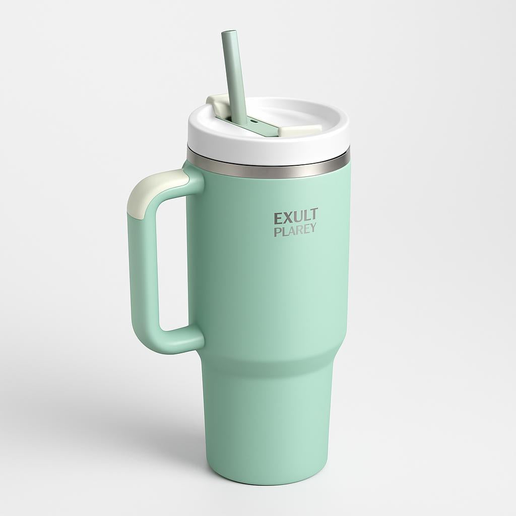Insulated Travel Mug with Handle - Eco-Friendly