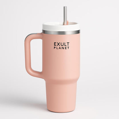 Insulated Travel Mug with Handle - Eco-Friendly