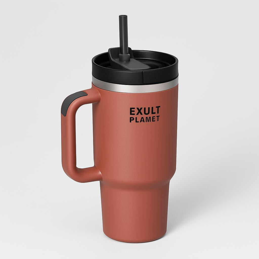 Insulated Travel Mug with Handle - Eco-Friendly