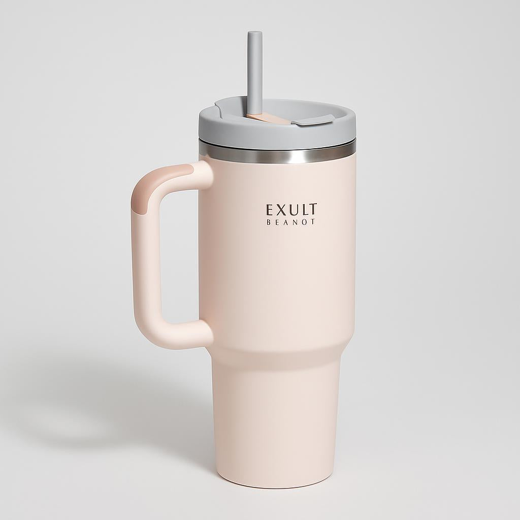 Insulated Travel Mug with Handle - Eco-Friendly