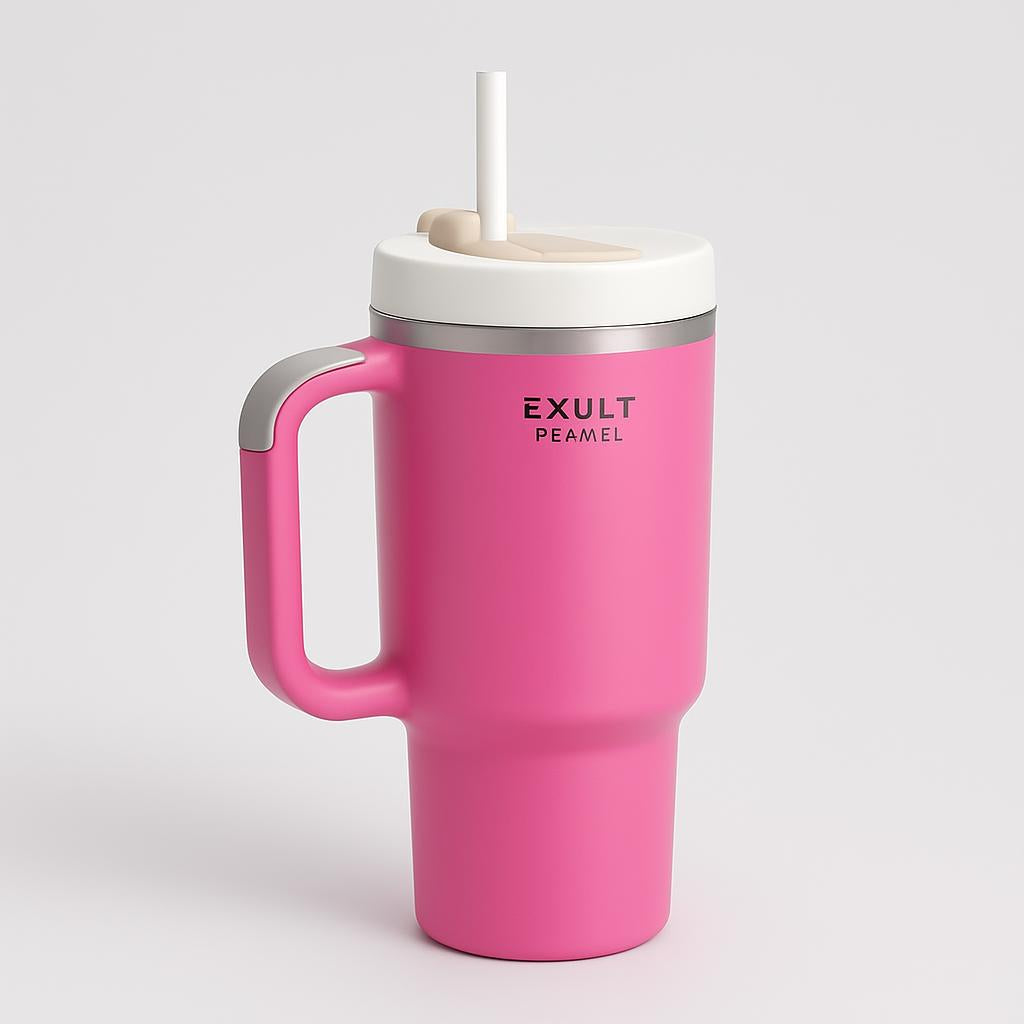 Insulated Travel Mug with Handle - Eco-Friendly