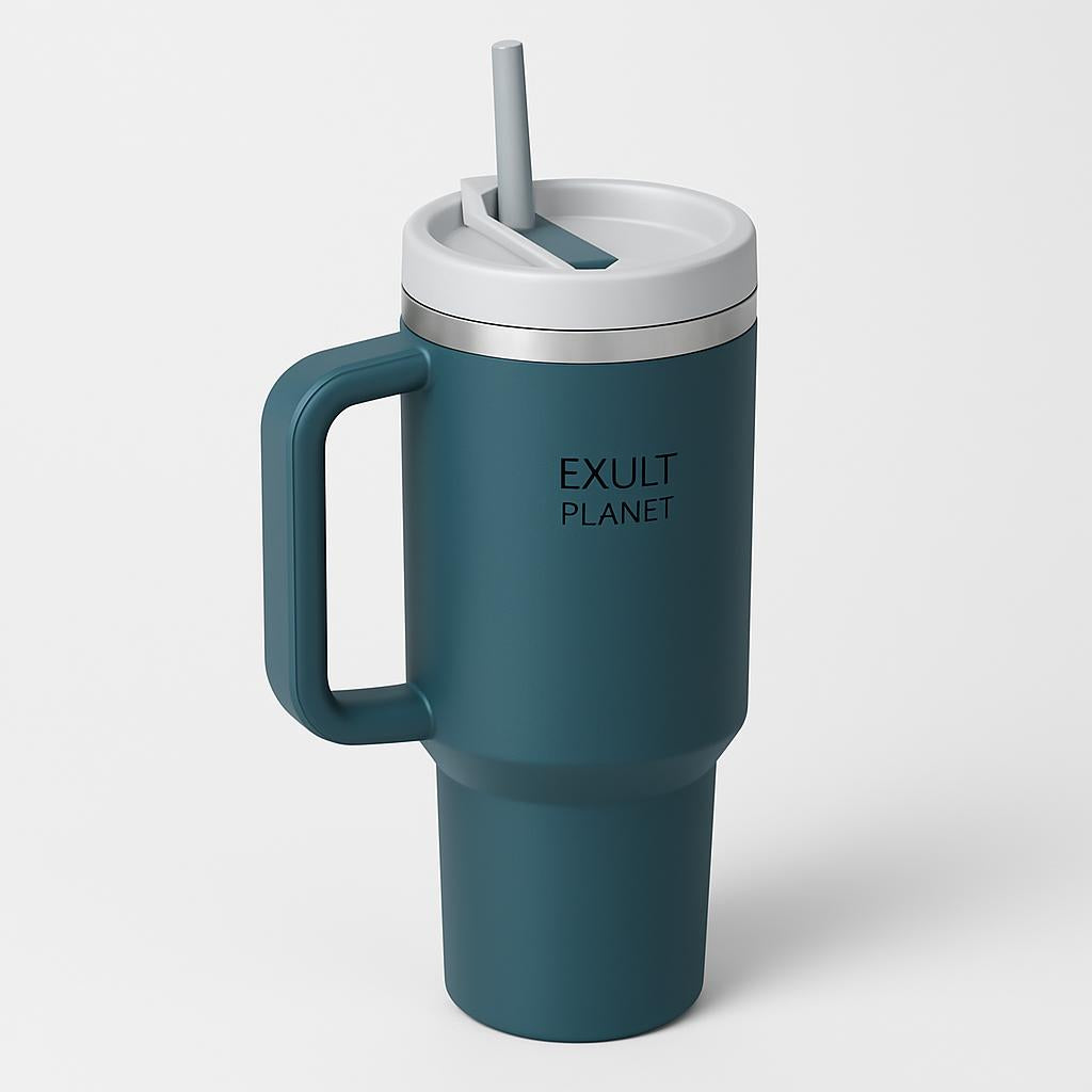 Insulated Travel Mug with Handle - Eco-Friendly