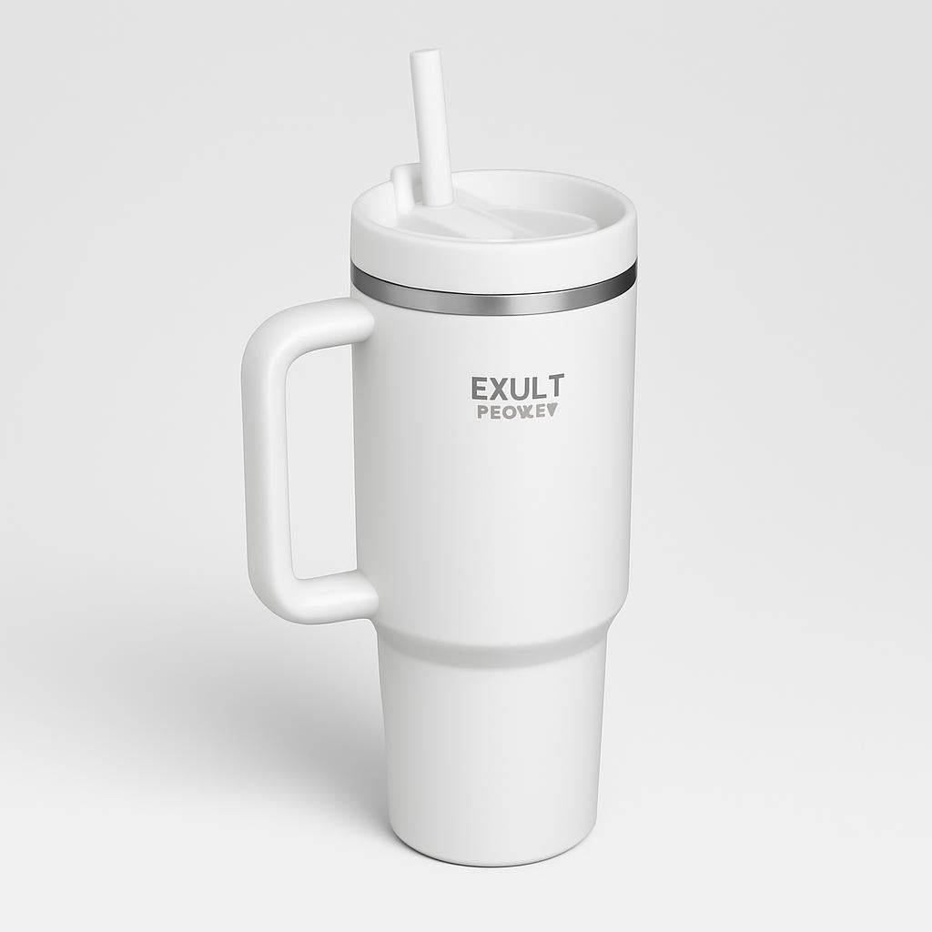 Insulated Travel Mug with Handle - Eco-Friendly