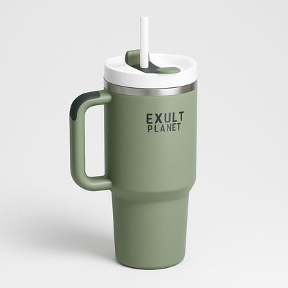Insulated Travel Mug with Handle - Eco-Friendly