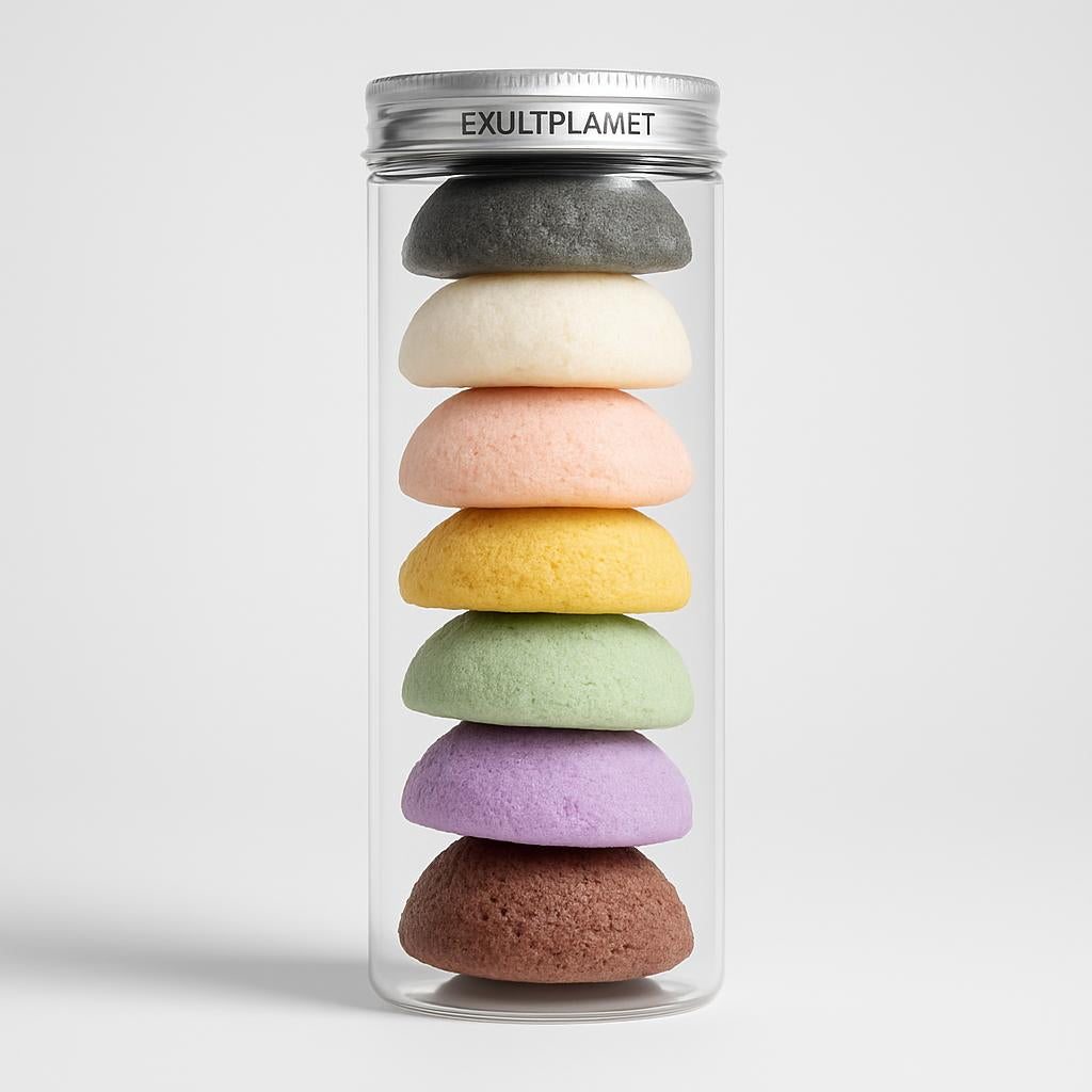 Eco-Friendly Konjac Sponge Set for Natural Facial Cleansing & Exfoliation