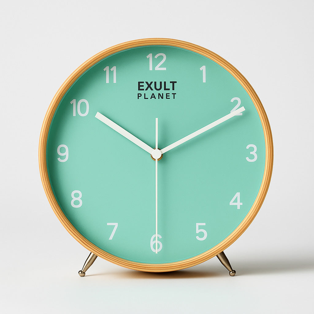 Eco-Friendly Minimalist Wood Quartz Table Clock
