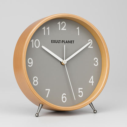 Eco-Friendly Minimalist Wood Quartz Table Clock