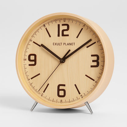Eco-Friendly Minimalist Wood Quartz Table Clock