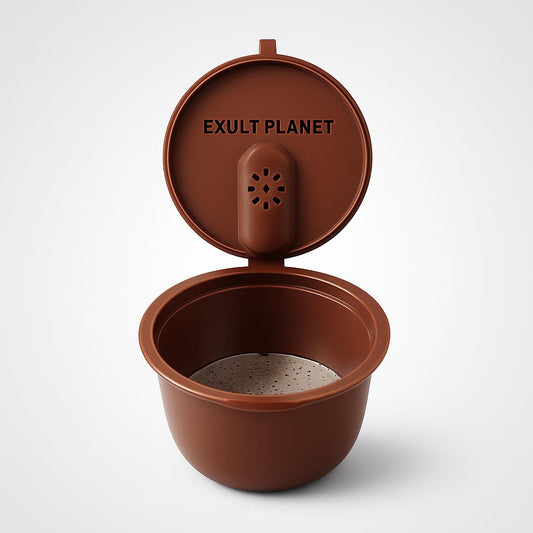 Eco-Friendly Reusable Coffee Capsule Set - Stainless Steel, Zero Waste