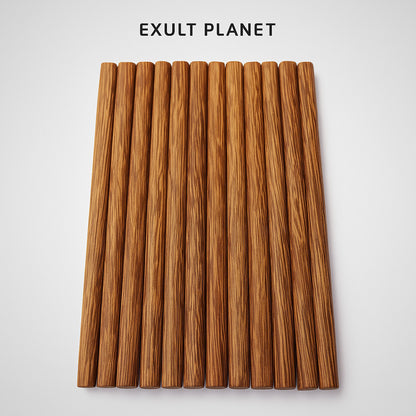 Eco-Friendly Reusable Wooden Chopsticks - Sustainable Dining Utensils