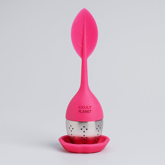 Leaf-Shaped Silicone Tea Infuser for Loose Leaf Brewing