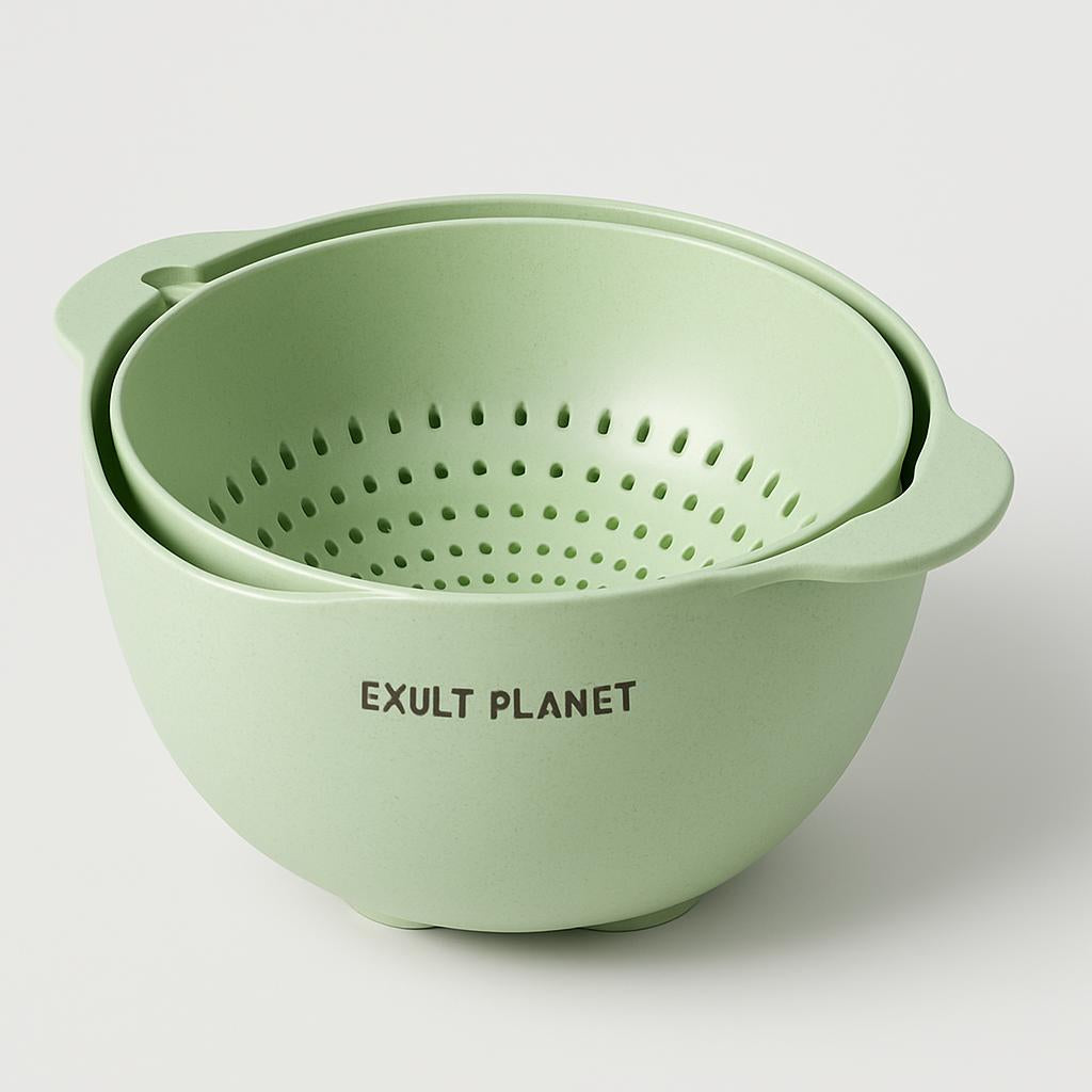 Eco-Friendly Biodegradable Colander - Light Green Kitchen Essential