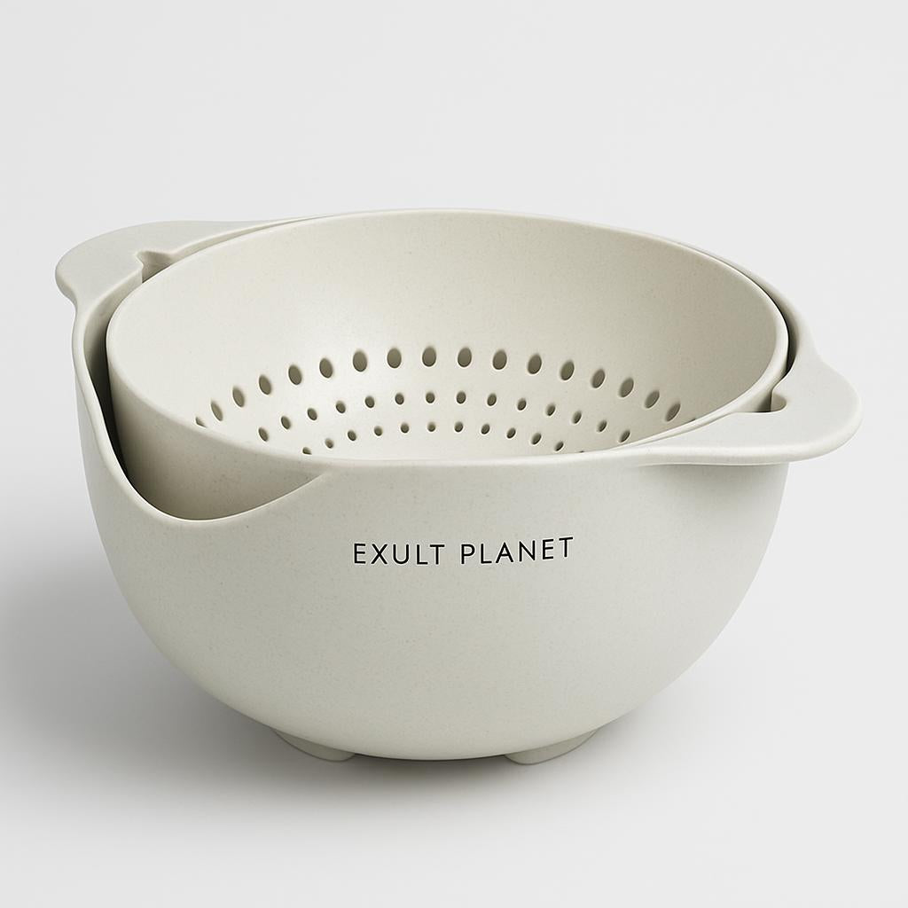 Eco-Friendly Biodegradable Colander - Light Green Kitchen Essential