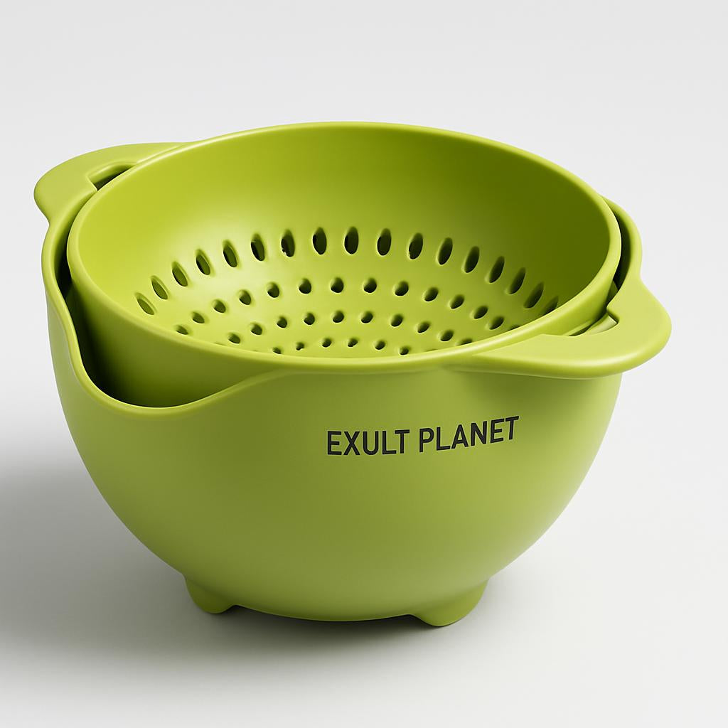 Eco-Friendly Biodegradable Colander - Light Green Kitchen Essential