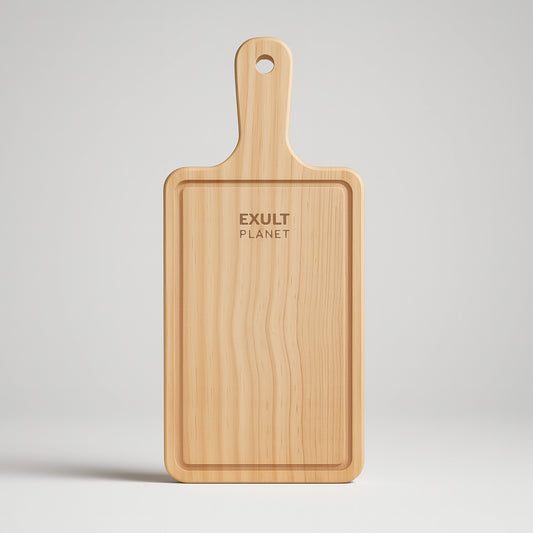Eco-Friendly Wooden Chopping Block with Handle for Sustainable Cooking
