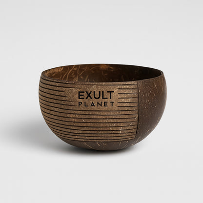 Eco-Friendly Coconut Shell Rice Bowls - Sustainable Biodegradable Dinnerware Set