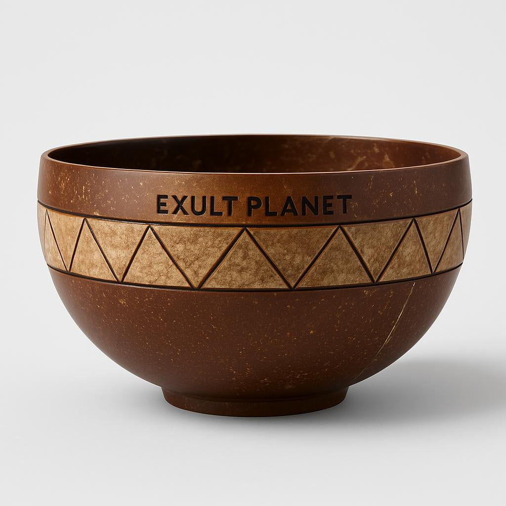 Eco-Friendly Coconut Shell Rice Bowls - Sustainable Biodegradable Dinnerware Set
