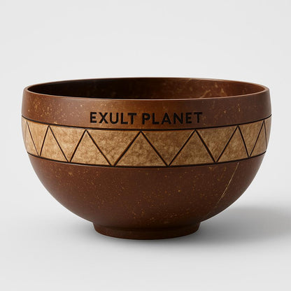 Eco-Friendly Coconut Shell Rice Bowls - Sustainable Biodegradable Dinnerware Set