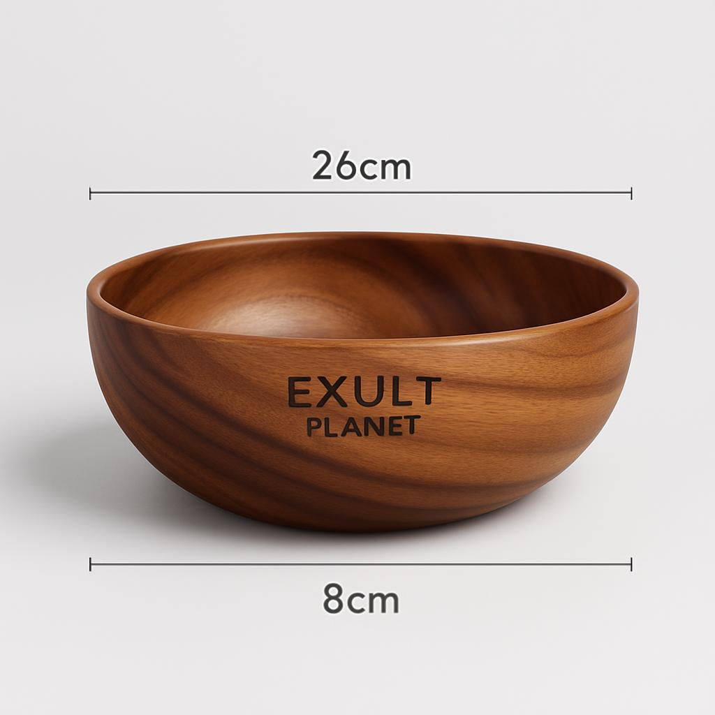Eco-Friendly Wooden Fruit and Salad Bowl