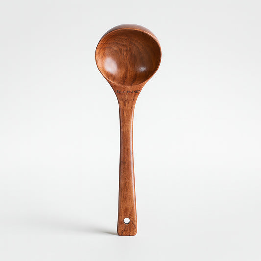 Eco-Friendly Wooden Kitchen Ladles - Sustainable Cooking Utensils