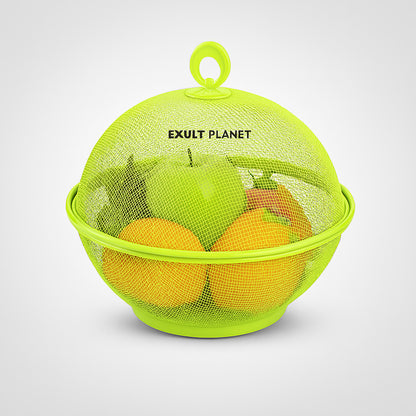 Eco-Friendly Spherical Fruit & Vegetable Storage Baskets - Green & Red