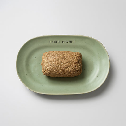 Eco-Friendly Light Green Oval Ceramic Soap Dish