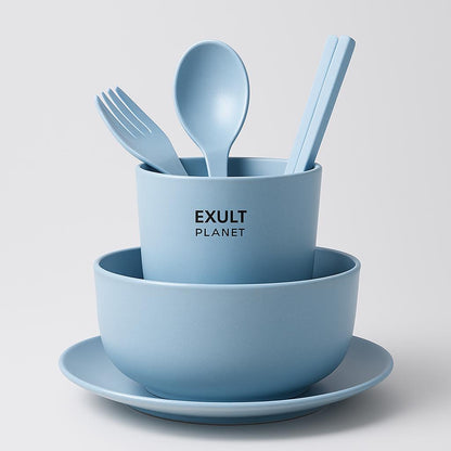 Eco-Friendly Biodegradable Dinnerware Set - Pink & Green Options