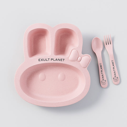 Eco-Friendly Wheat Fiber Kids Dish - Durable and Safe