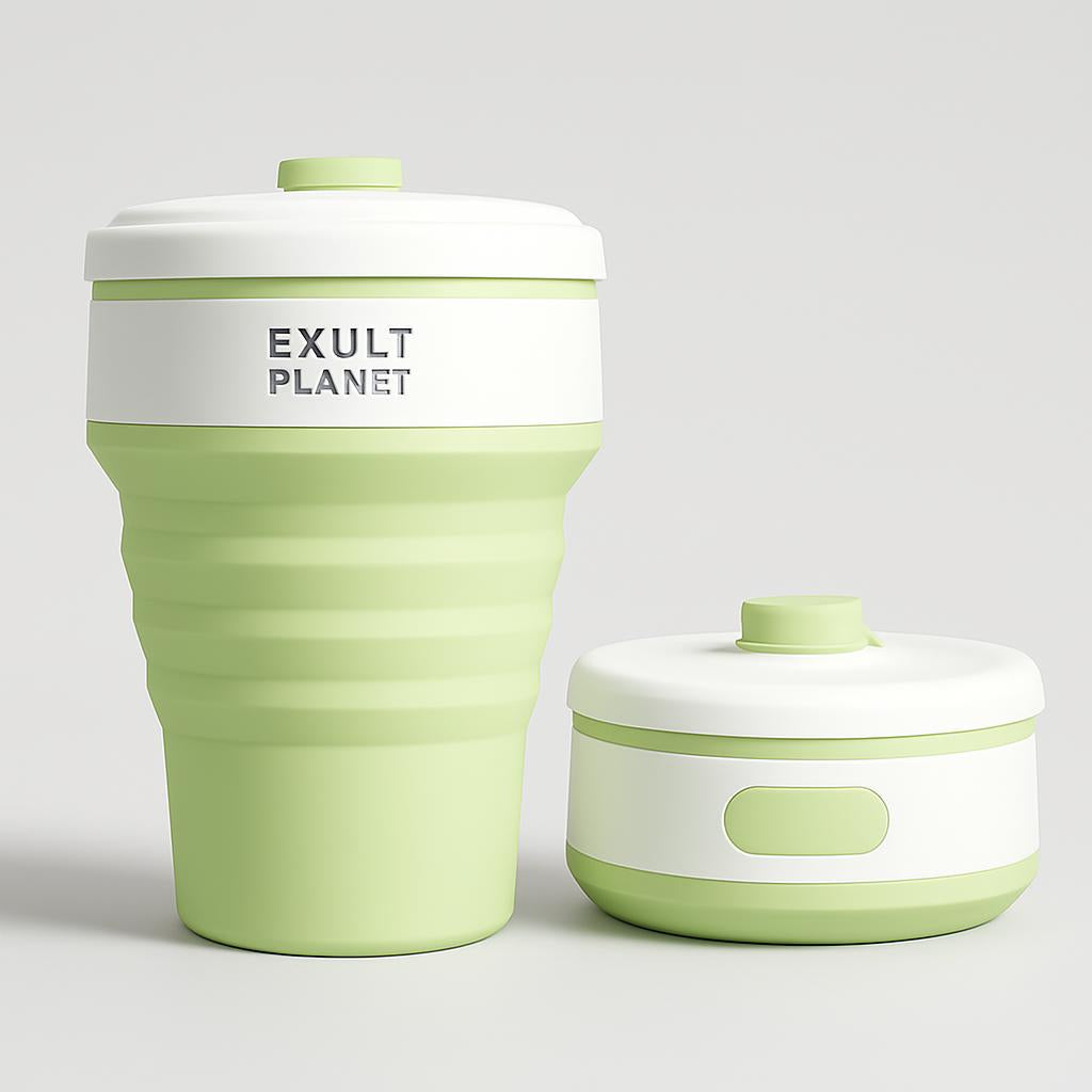 Collapsible Travel Cup - Eco-Friendly Reusable Silicone Cup for On-the-Go