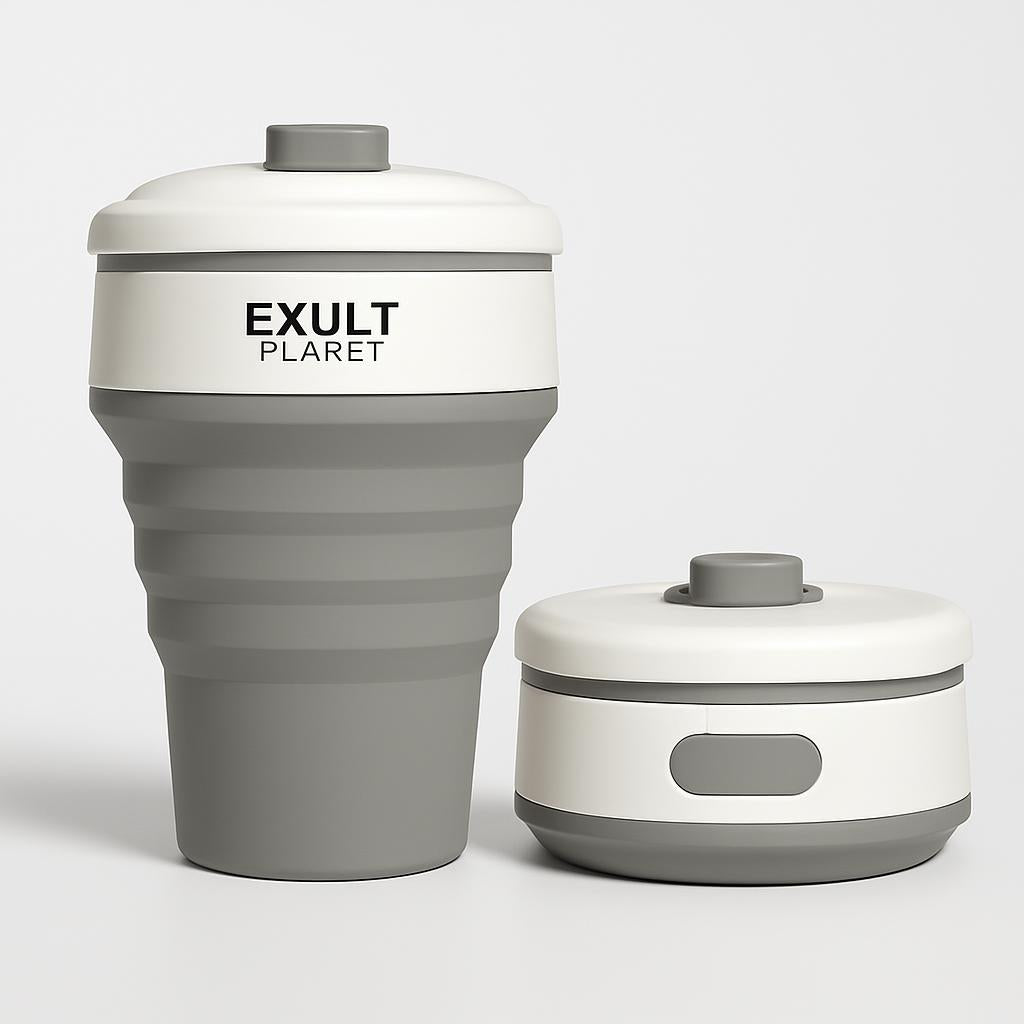Collapsible Travel Cup - Eco-Friendly Reusable Silicone Cup for On-the-Go