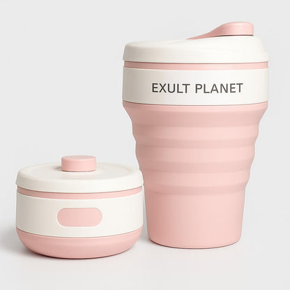 Collapsible Travel Cup - Eco-Friendly Reusable Silicone Cup for On-the-Go