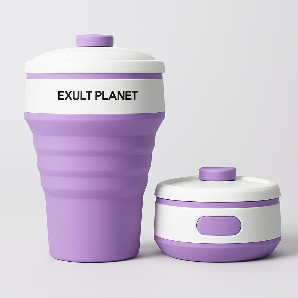 Collapsible Travel Cup - Eco-Friendly Reusable Silicone Cup for On-the-Go