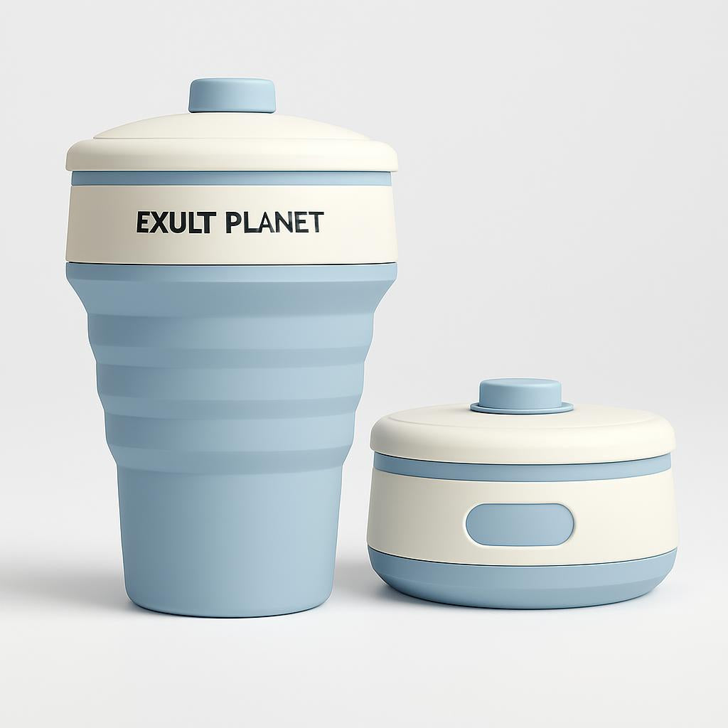 Collapsible Travel Cup - Eco-Friendly Reusable Silicone Cup for On-the-Go